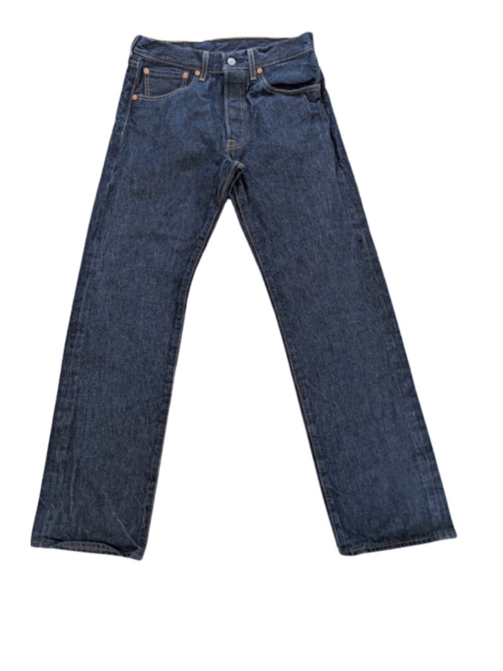 Levi's 501 Original Fit Jeans Mens 32x32 Dark Wash Straight Leg Button Fly Denim
